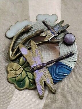 Silver Forest Dragonfly Brooch/ Pin